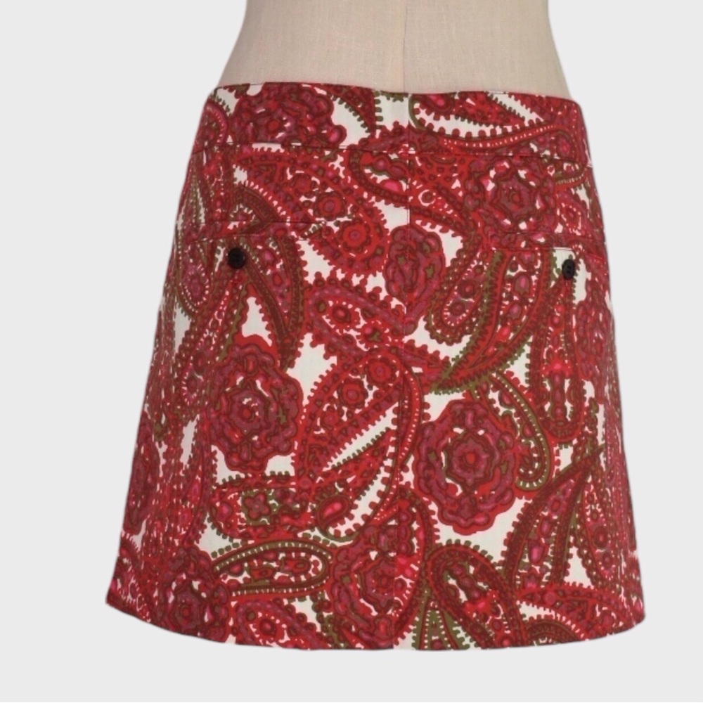 J Crew Paisley Stretch Cotton Mini Skirt - Picture 3 of 5